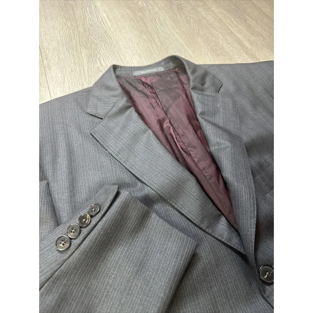 46L Ermenegildo Zegna 15 Milmil 15 Sport Coat Blazer Jacket Men's Gray Saks‎